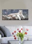 Wallity Reloj de Pared Decorativo de Lienzo Multicolor 30 x 70 cm